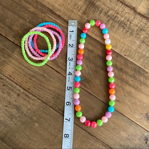 Jewelry Set Big Girls Aqua & Multicolor Pastels - Picture 8 of 9